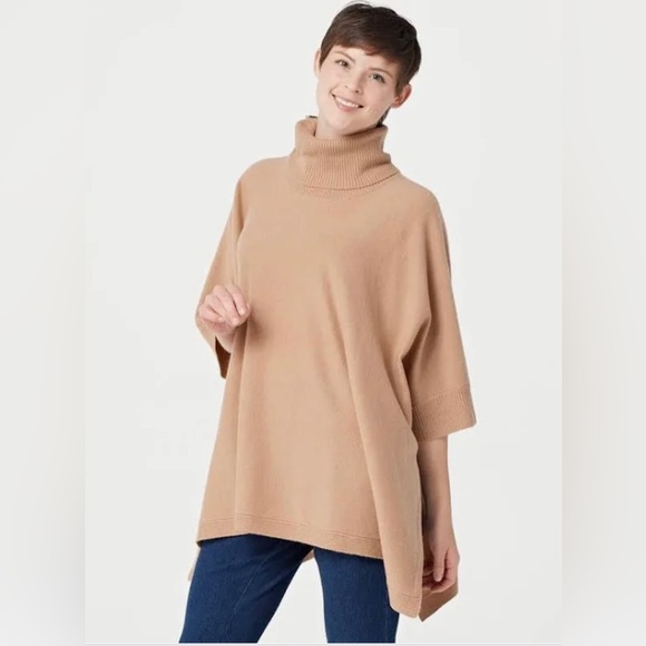 Soft by Nadaam camel 100% cashmere poncho tunic sweater tourism.sg.gov.lk